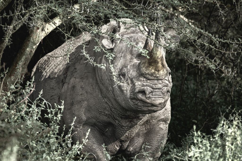 Rinoceronte negro en Nakuru